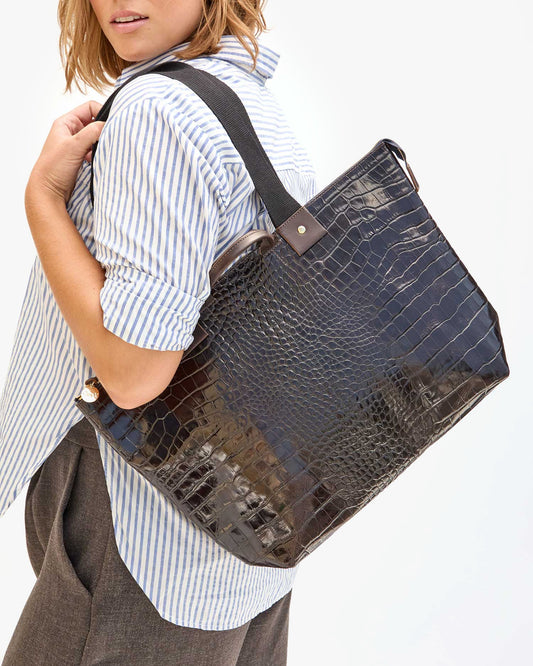 Clare V Le Zip Sac, Kalamata Croco