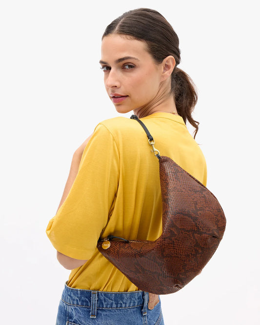 Clare V Lune, Auburn Embossed Python