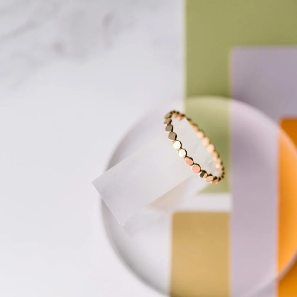 The Land of Salt Coin Hammered Disc Stacking Ring - Multiple Options