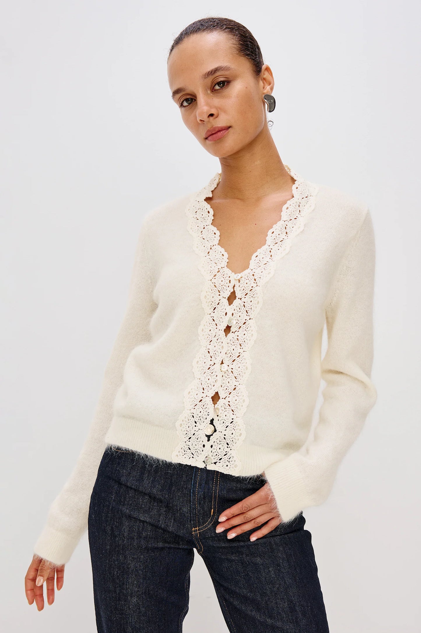 Rails Mer Cardigan, Ivory