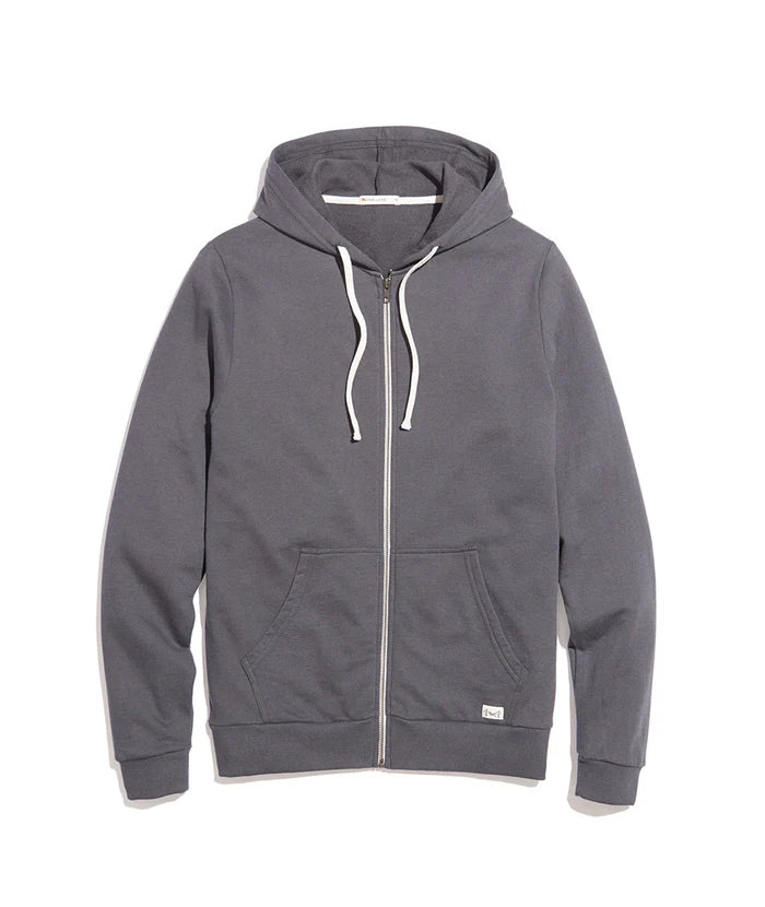 Marine Layer Men's Afternoon Full Zip Hoodie, Asphalt Grey