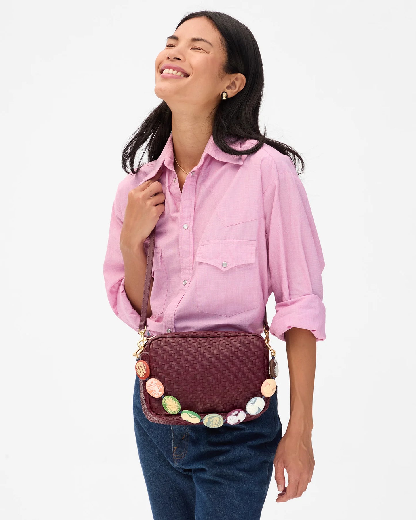 Clare V Marisol, Cassis Woven Zig-Zag