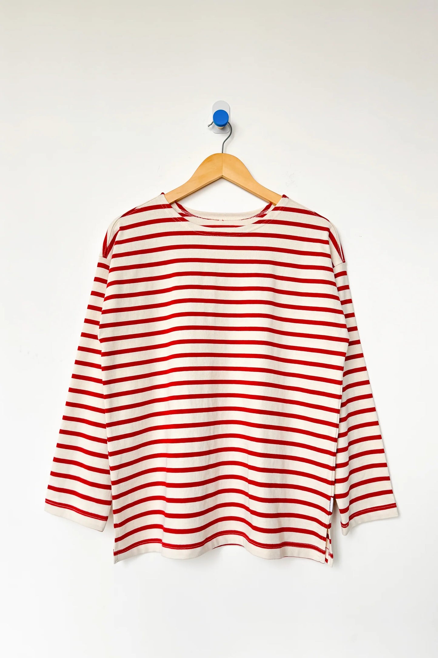 Le Bon Shoppe Marseille Boat Neck Top, Red Stripe