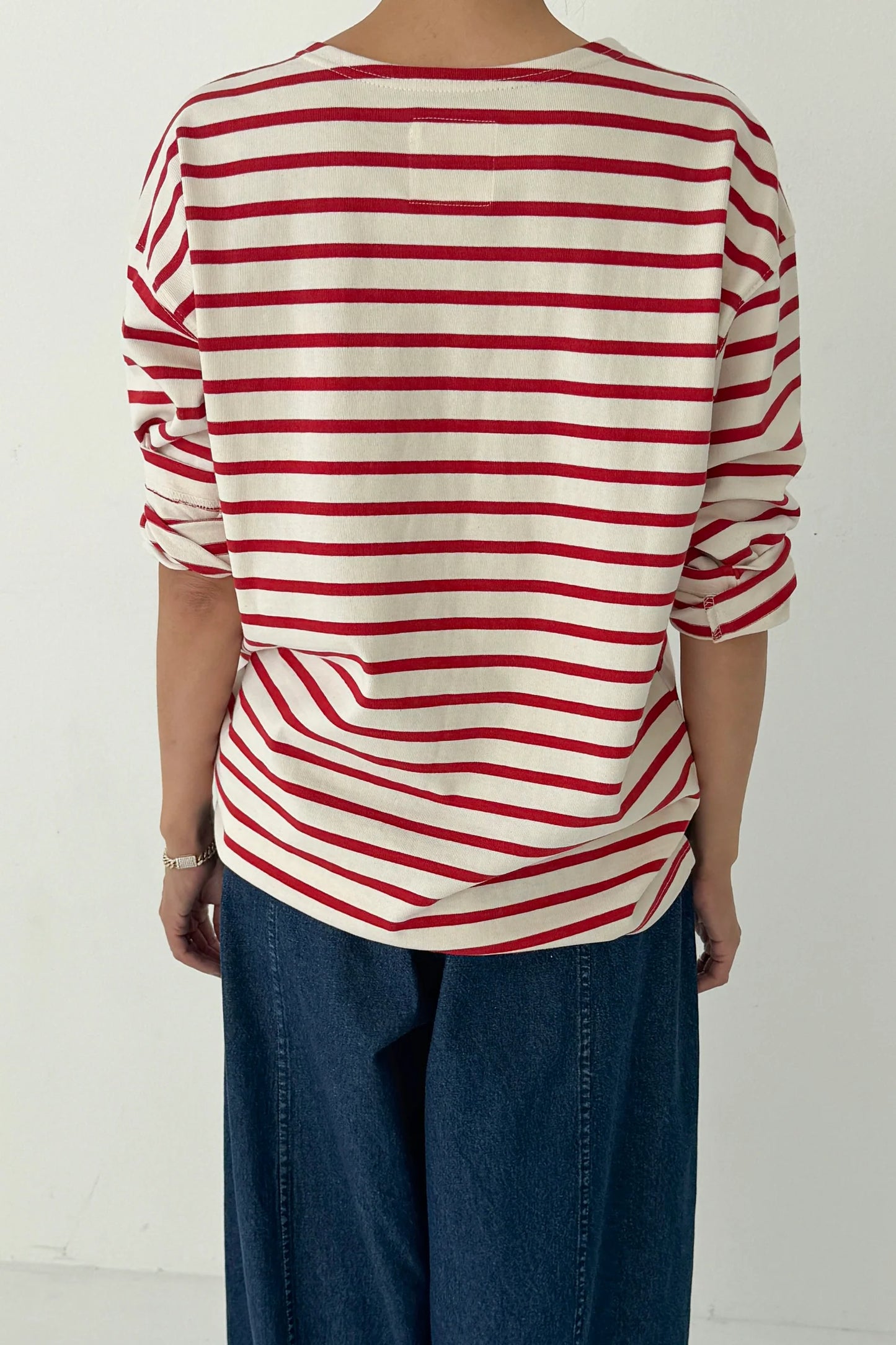 Le Bon Shoppe Marseille Boat Neck Top, Red Stripe