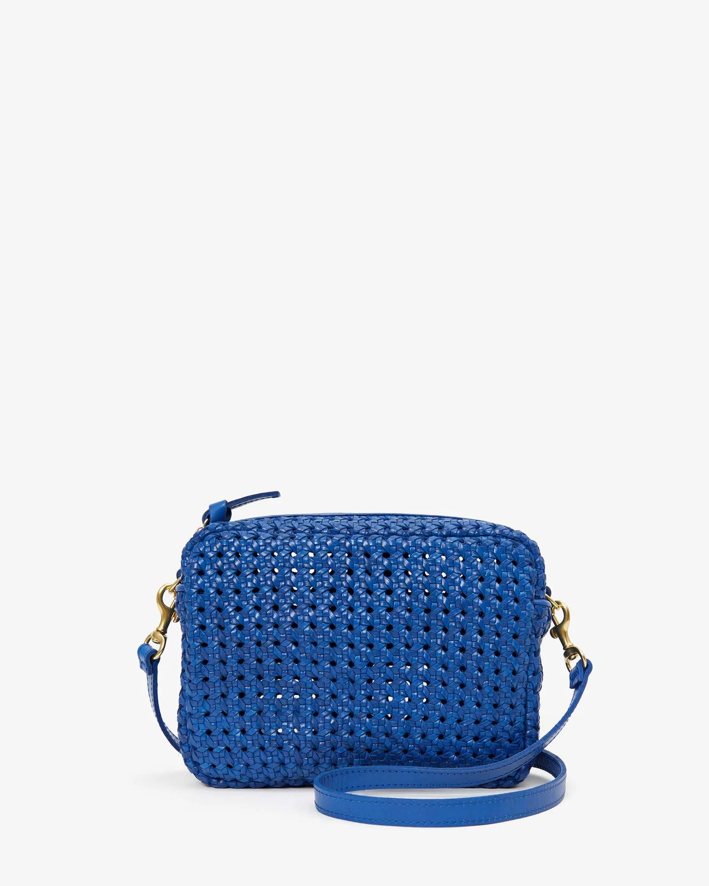 Clare V Midi Sac, Cobalt Rattan