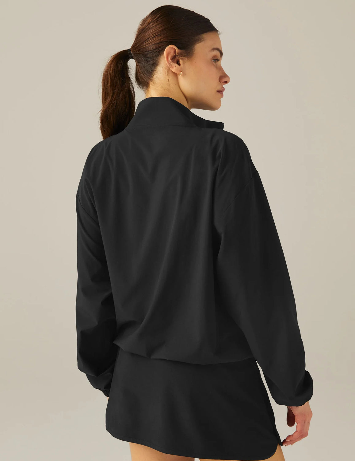 Beyond Yoga Stretch Woven In Stride Half Zip Pullover