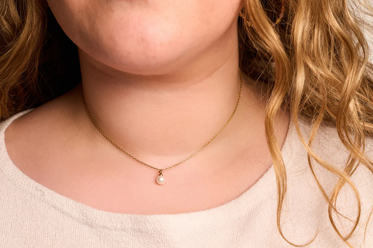 Nikki Smith Designs Pearl Necklace, Gold