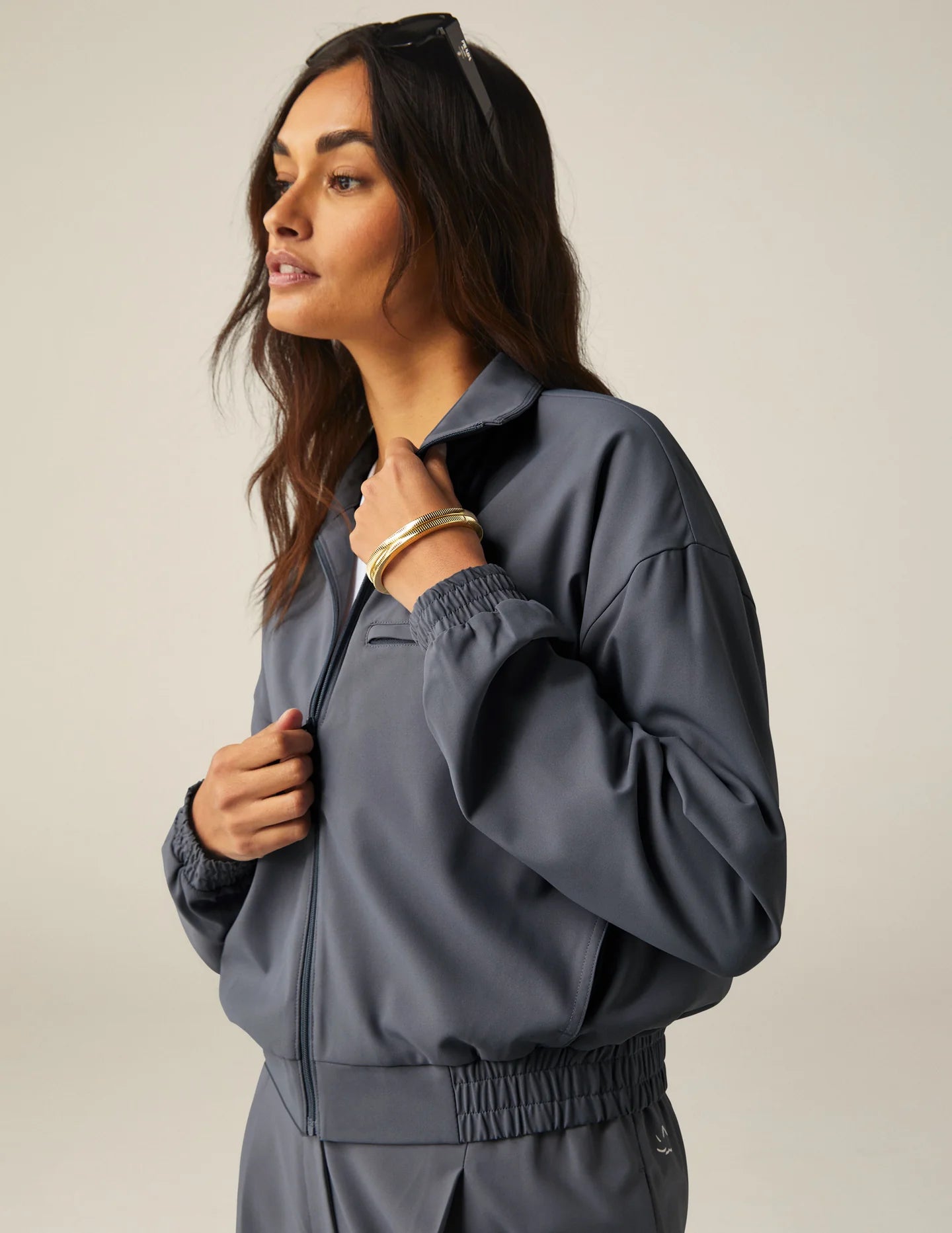 Beyond Yoga Status Pocket Sleeve Cropped Jacket