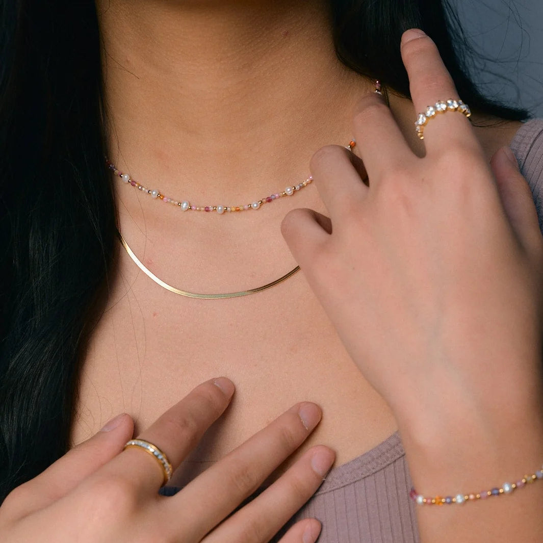 Nikki Smith Designs Micro Herringbone Necklace - Multiple Options