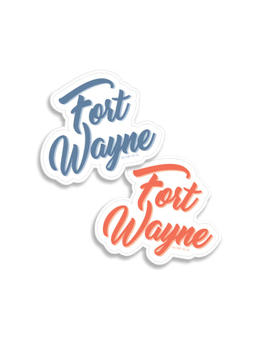 Old Fort Tee Co Signature Fort Wayne Sticker, Multiple Options