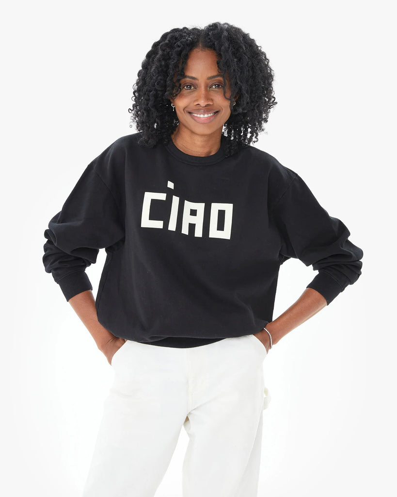 Clare V Oversized Sweatshirt - Ciao, Black