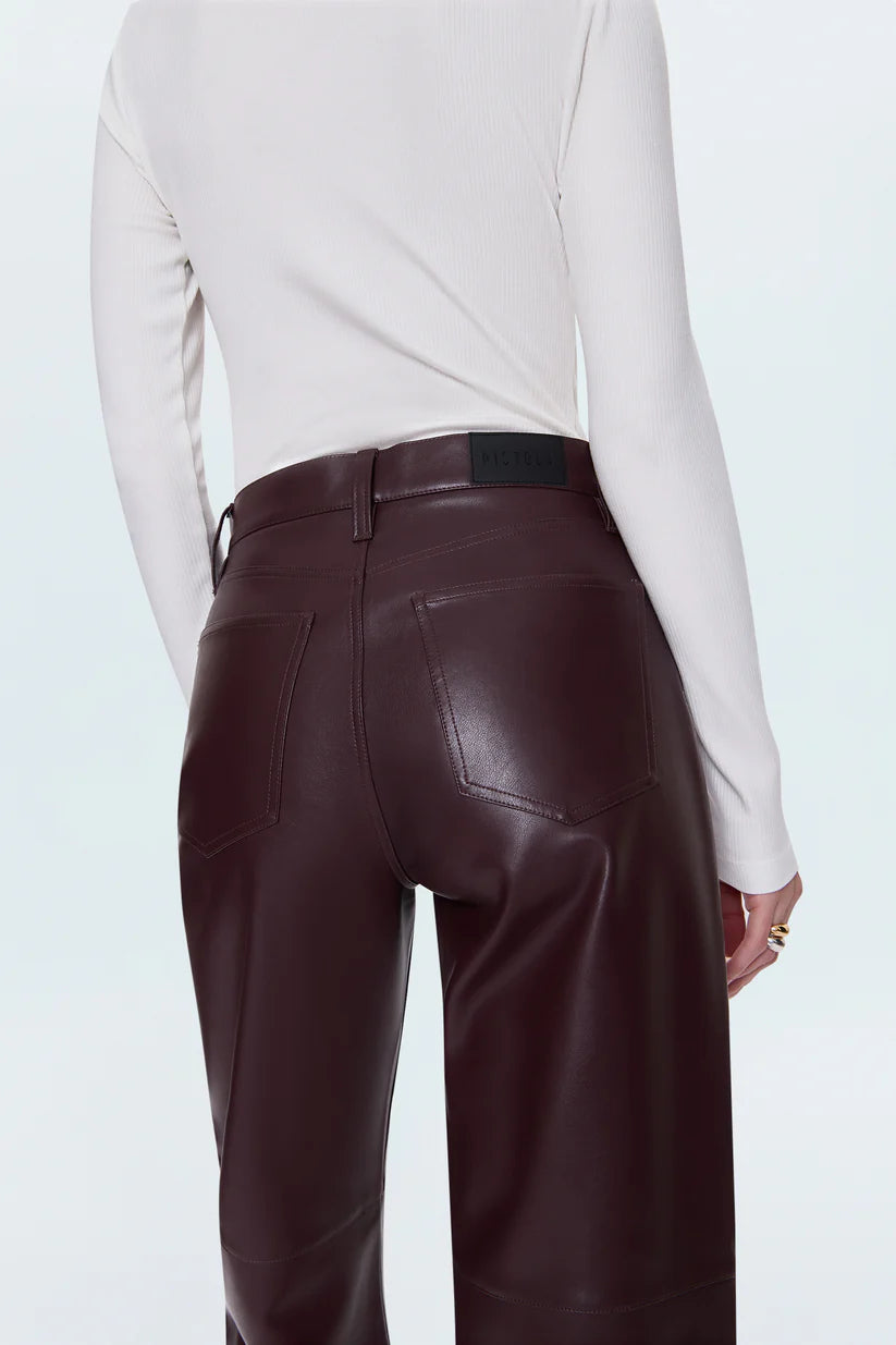 Pistola Jett High Rise Bowed Straight Pant, Cabernet