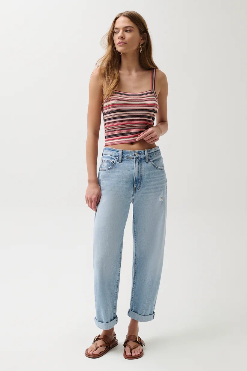 Pistola Donny Rolled Hem Boyfriend Jean, Old Blues