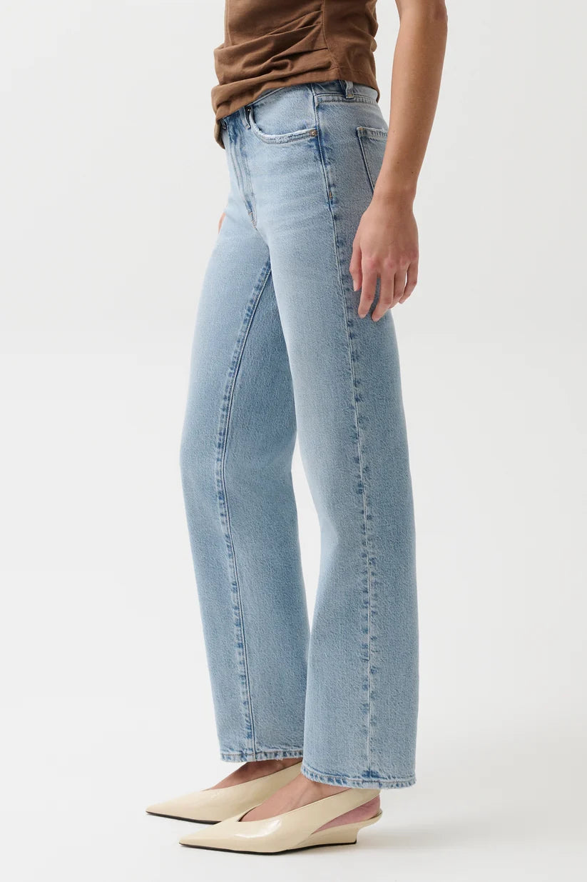 Pistola Aleks Mid Rise Straight Long Jean, Aegan