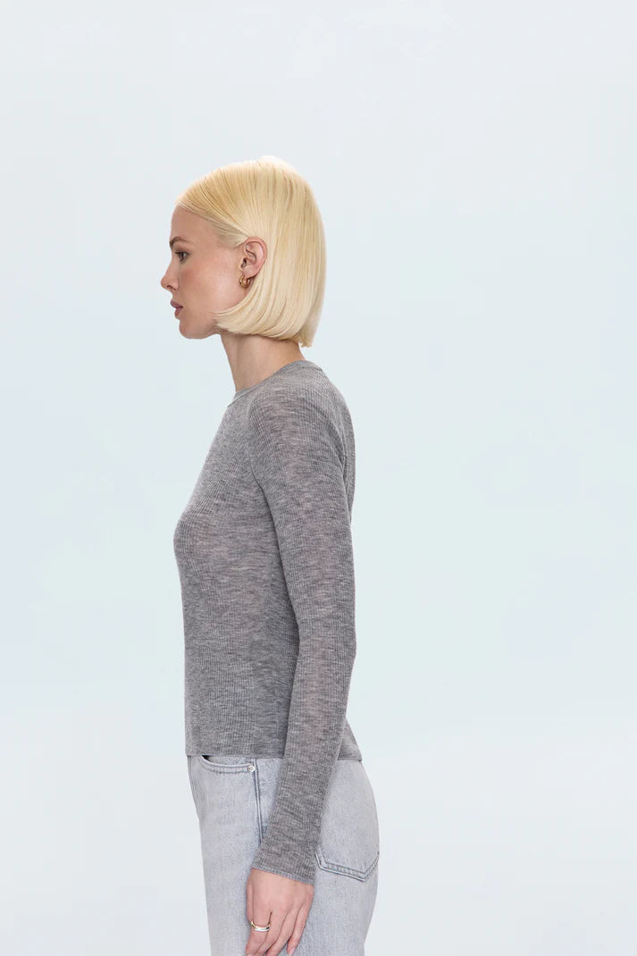 Pistola Juno Feather Weight Sweater, Heather Charcoal