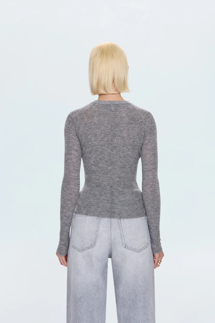 Pistola Juno Feather Weight Sweater, Heather Charcoal