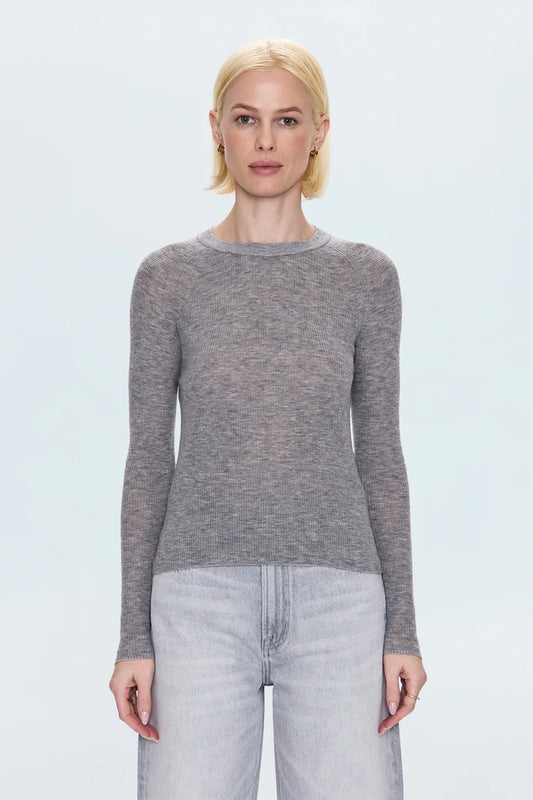 Pistola Juno Feather Weight Sweater, Heather Charcoal
