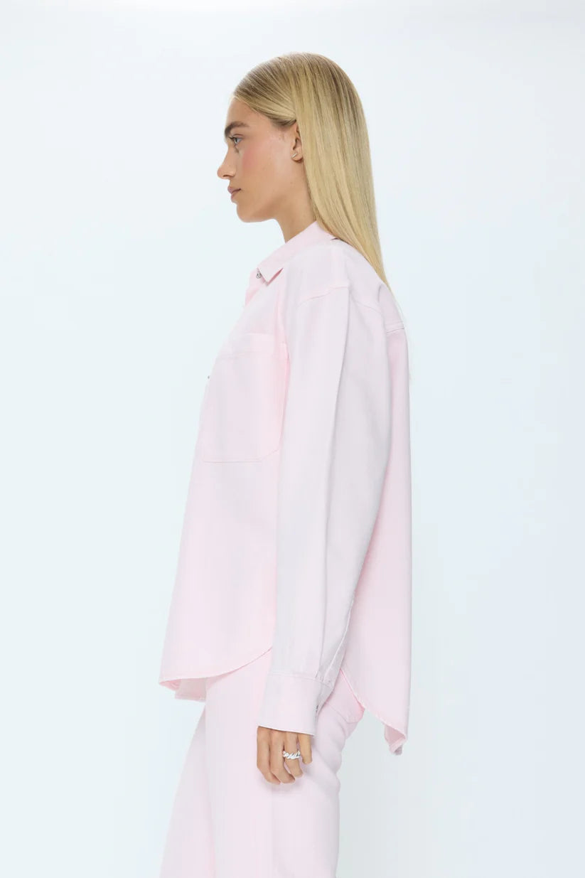 Pistola Elin Fluid Denim Shacket, Blush