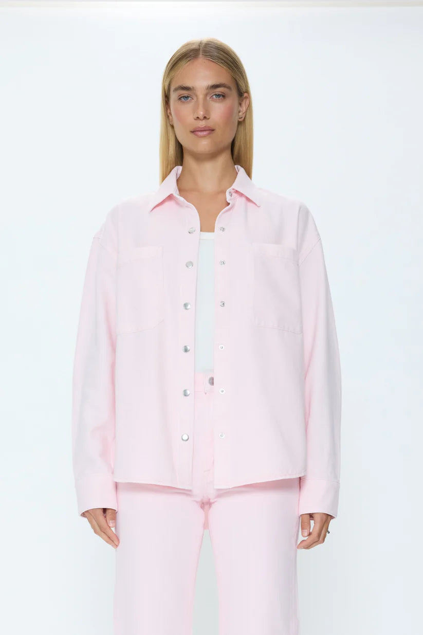 Pistola Elin Fluid Denim Shacket, Blush