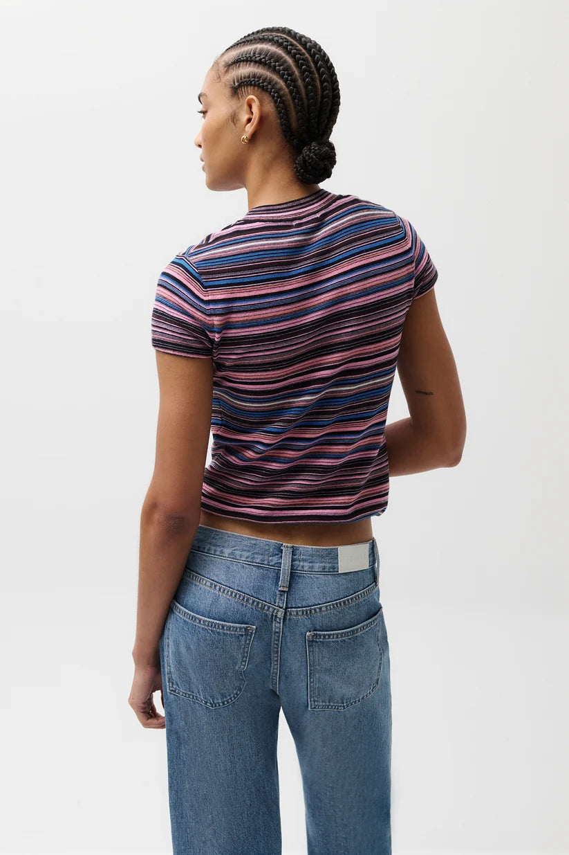 Pistola Selene Sweater Tee, Egyptian Blue Stripe