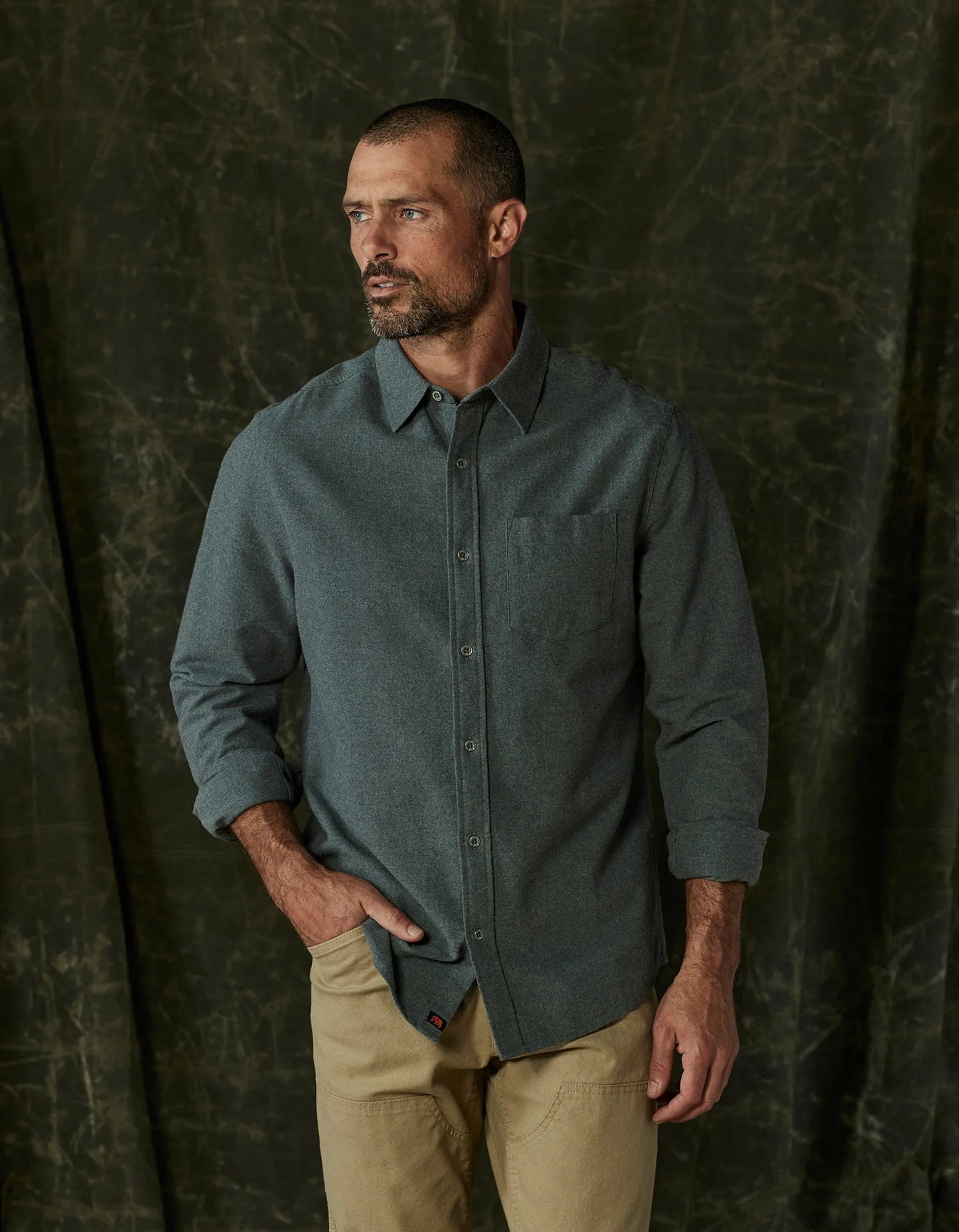 The Normal Brand Men's Fairbanks Brushed Chamois Button Up, Waterloo