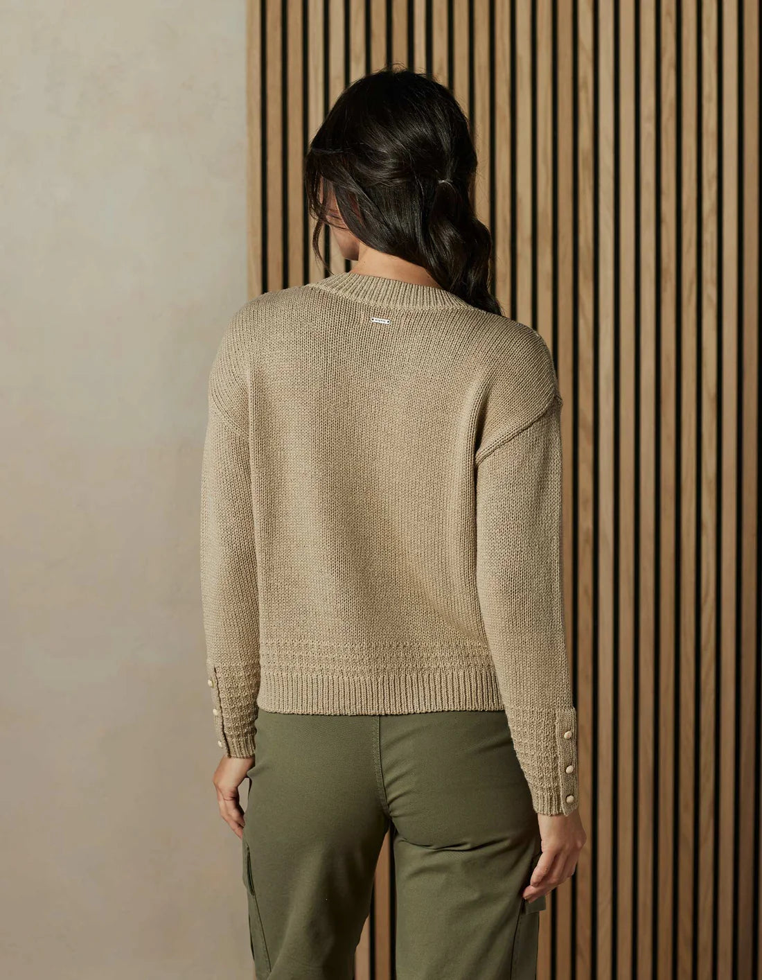 The Normal Brand Women's Arlo V-Neck Sweater, Oatmeal