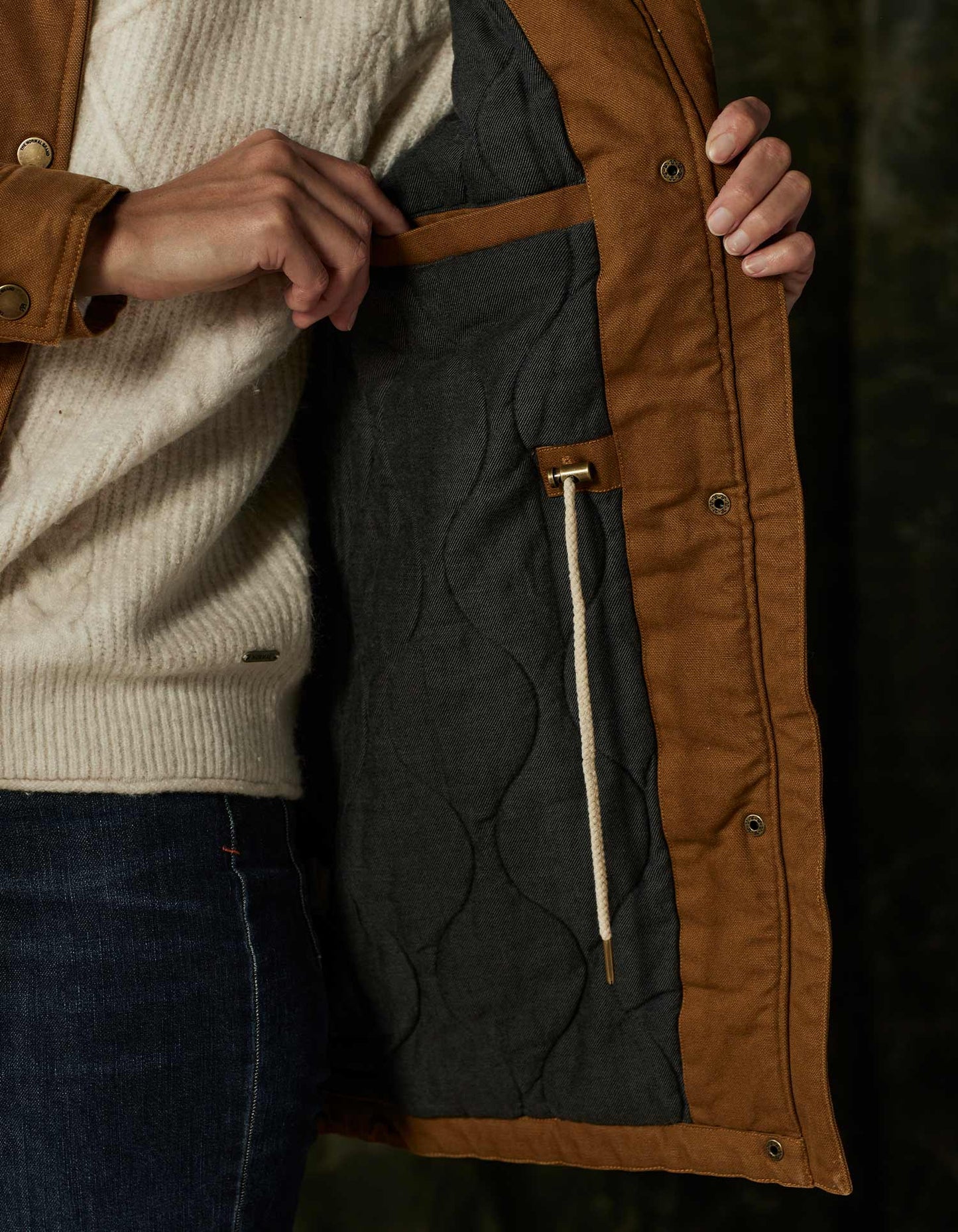 The Normal Brand Betsie Canvas Coat, Maple Glaze