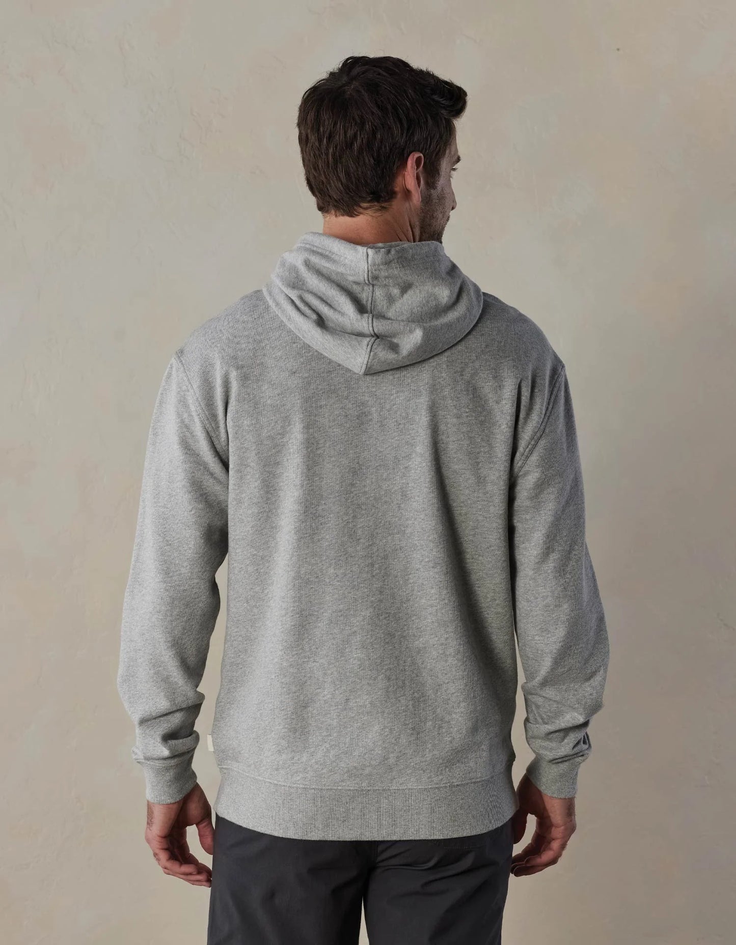 The Normal Brand Men's Cole Terry Hoodie, Heathered Grey