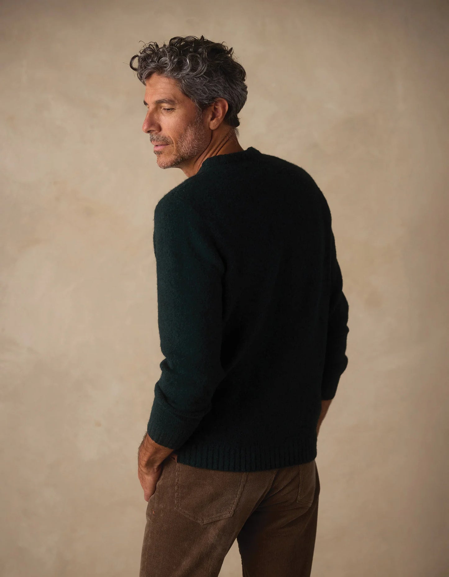 The Normal Brand Men's Homebound Crewneck Sweater, Dark Sea