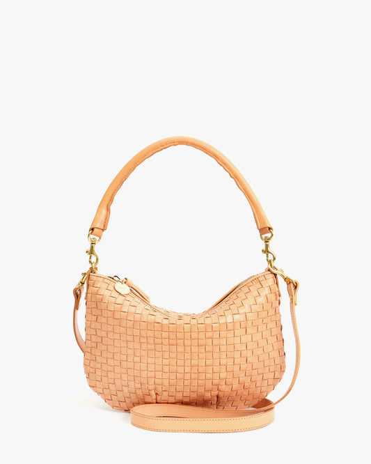 Clare V Petit Moyen, Bisque Woven Checker