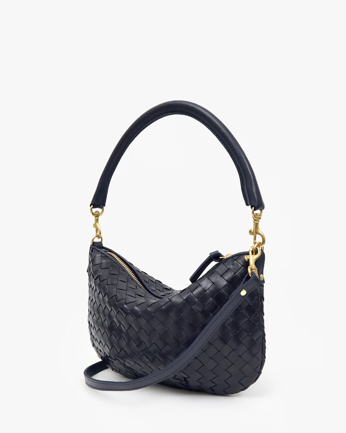Clare V Petit Moyen, Twilight Navy Diagonal Woven
