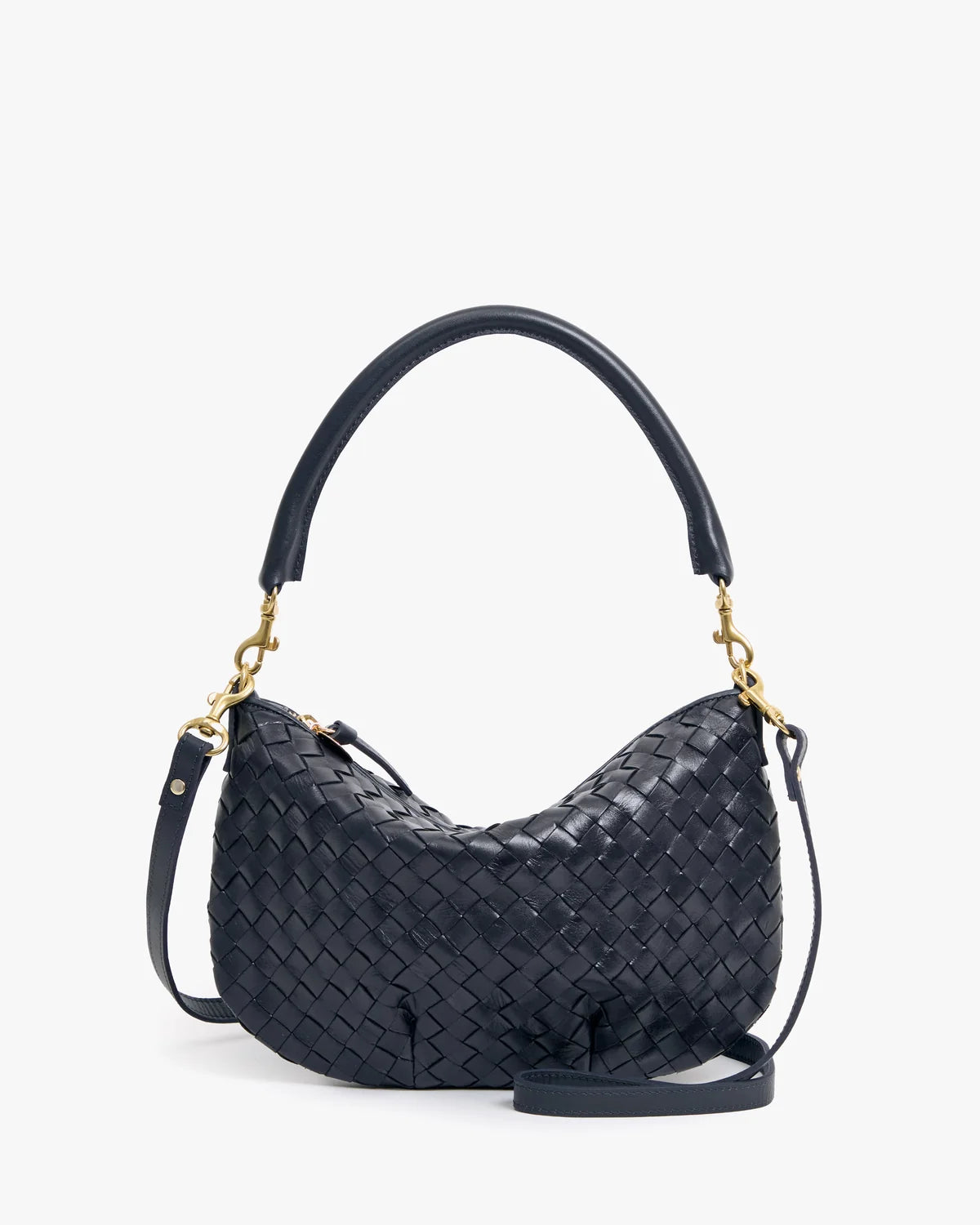 Clare V Petit Moyen, Twilight Navy Diagonal Woven