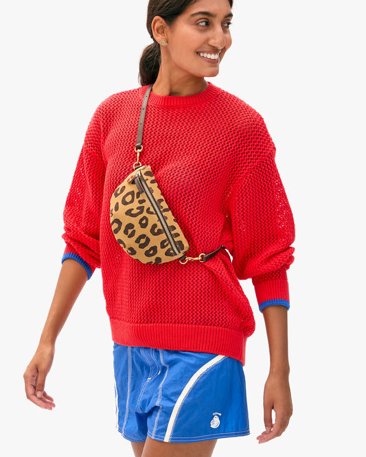 Clare V Petit Fanny, Lark/Brown Pablo Cat Suede