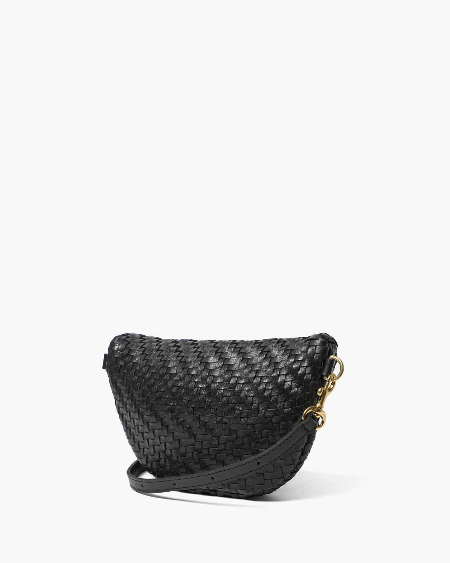 Clare V Petite Fanny, Black Woven Zig-Zag