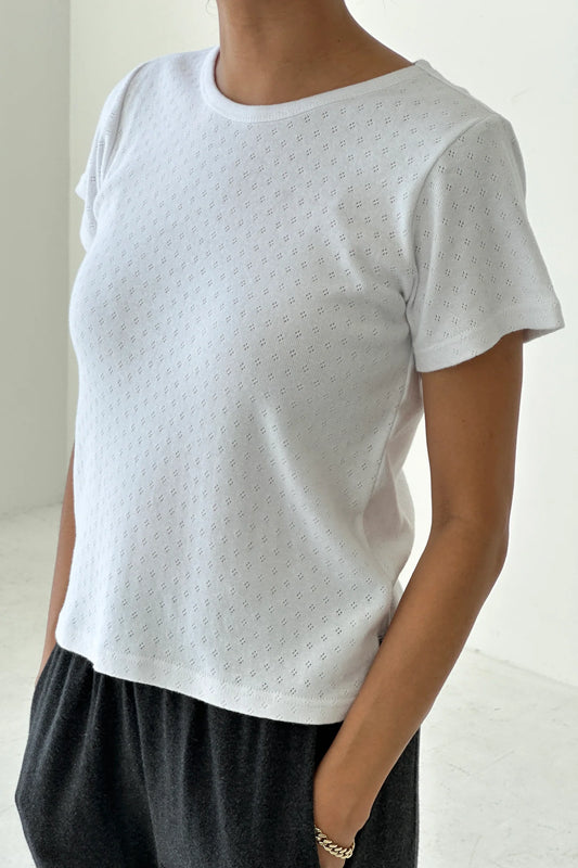 Le Bon Shoppe Pointelle Babe Tee - Multiple Options