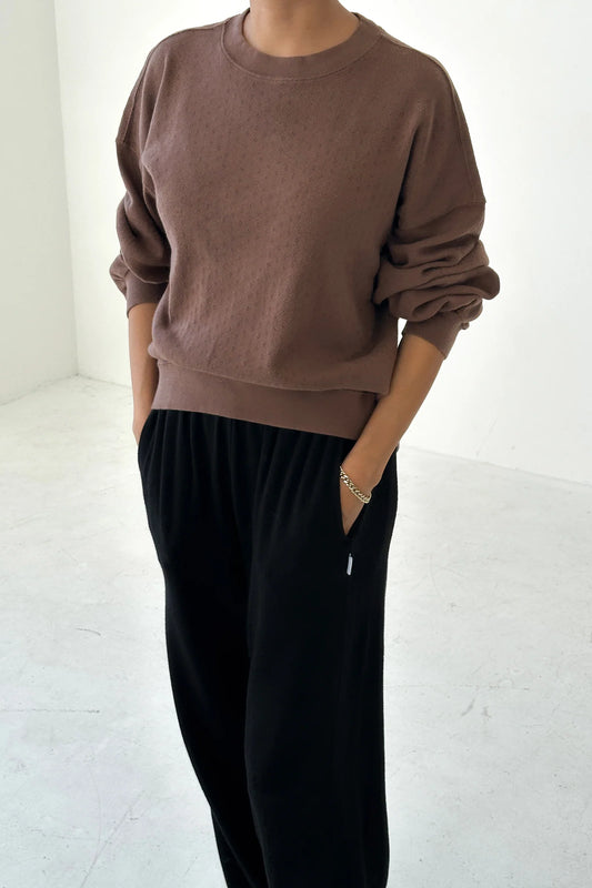 Le Bon Shoppe Pointelle Core Sweatshirt - Multiple Options