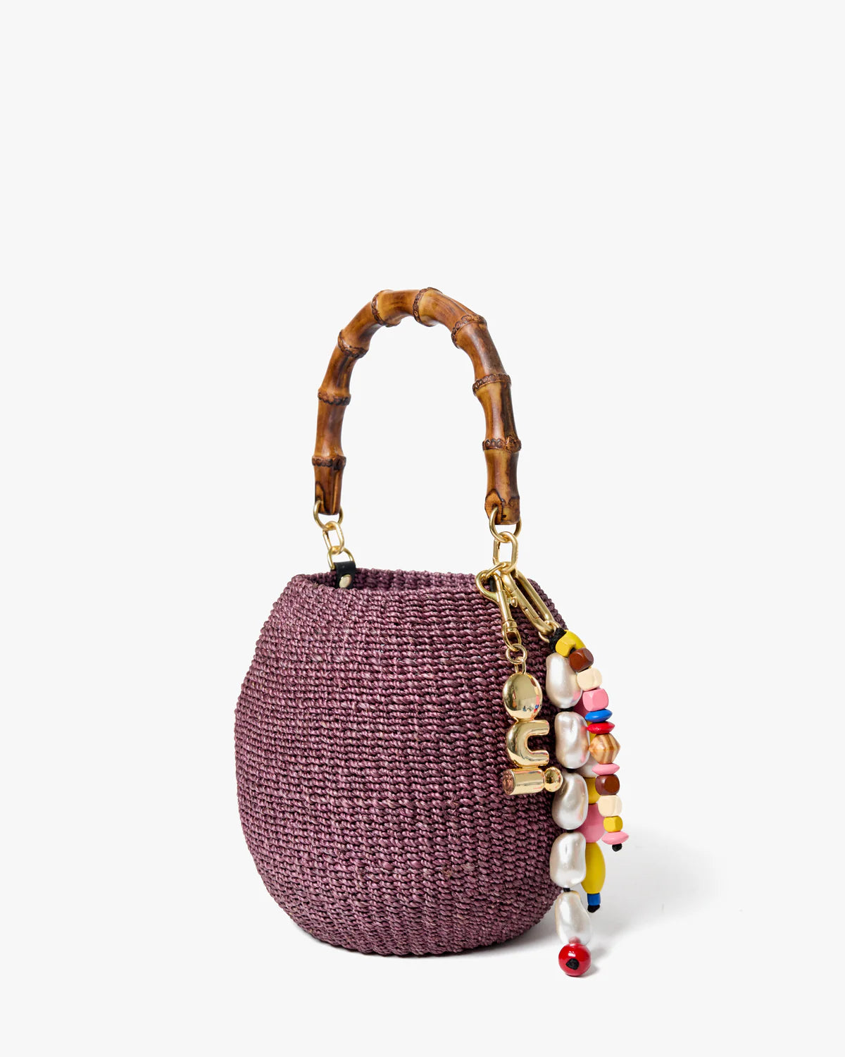 Clare V Pot de Miel w/ Bamboo Handle, Plumingo