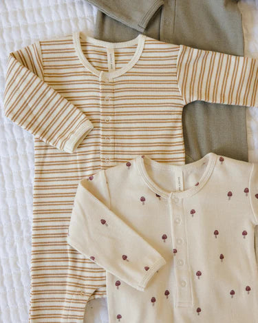 Quincy Mae Ribbed Baby Jumpsuit - Multiple Options