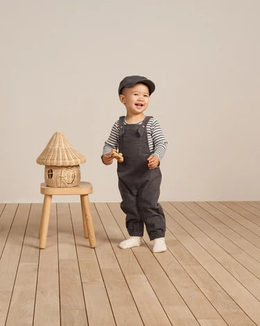 Quincy Mae Corduroy Baby Overalls, Indigo