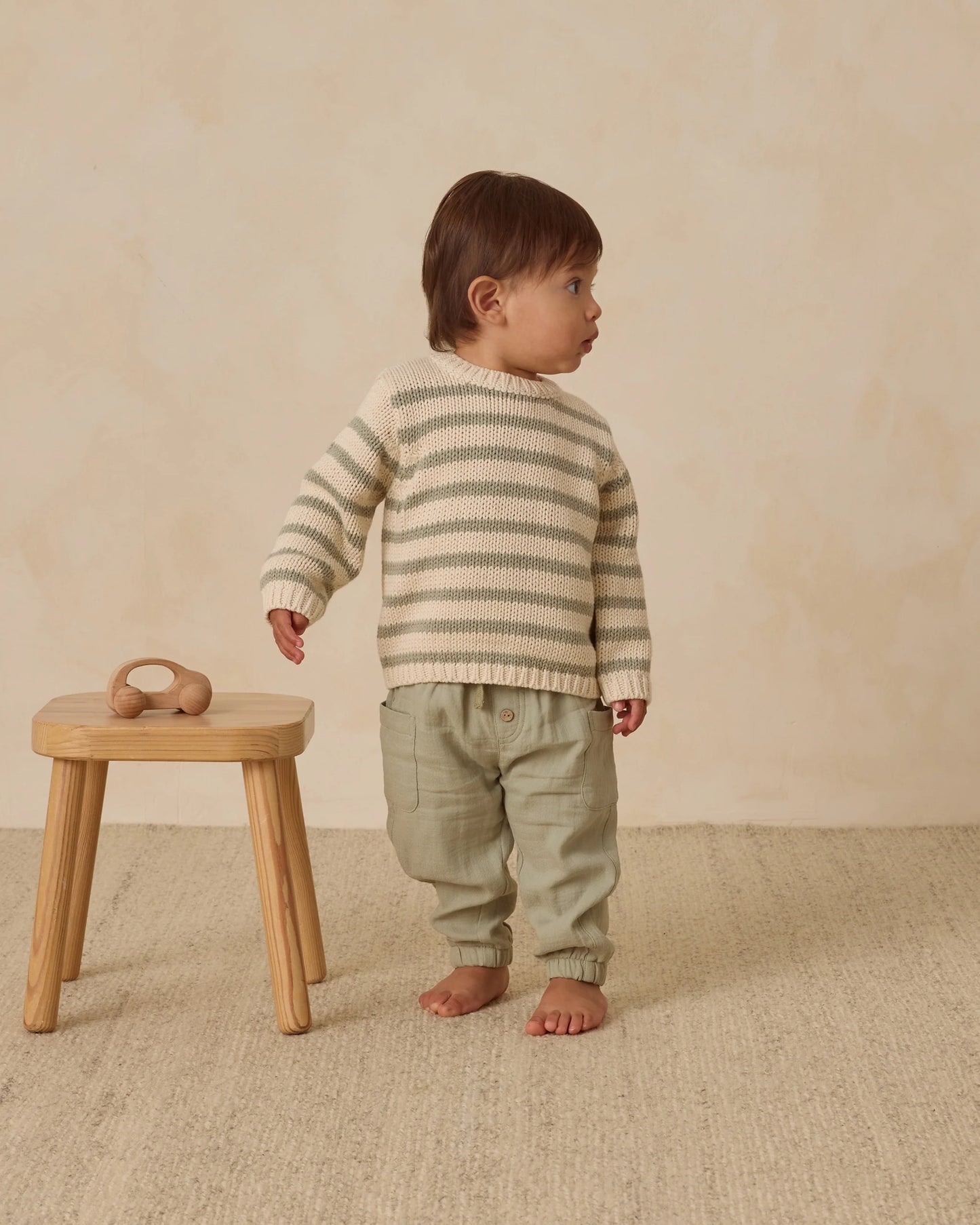 Quincy Mae Rex Sweater, Fern Stripe