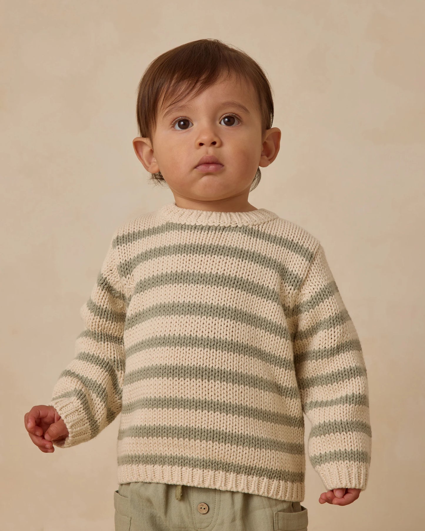 Quincy Mae Rex Sweater, Fern Stripe