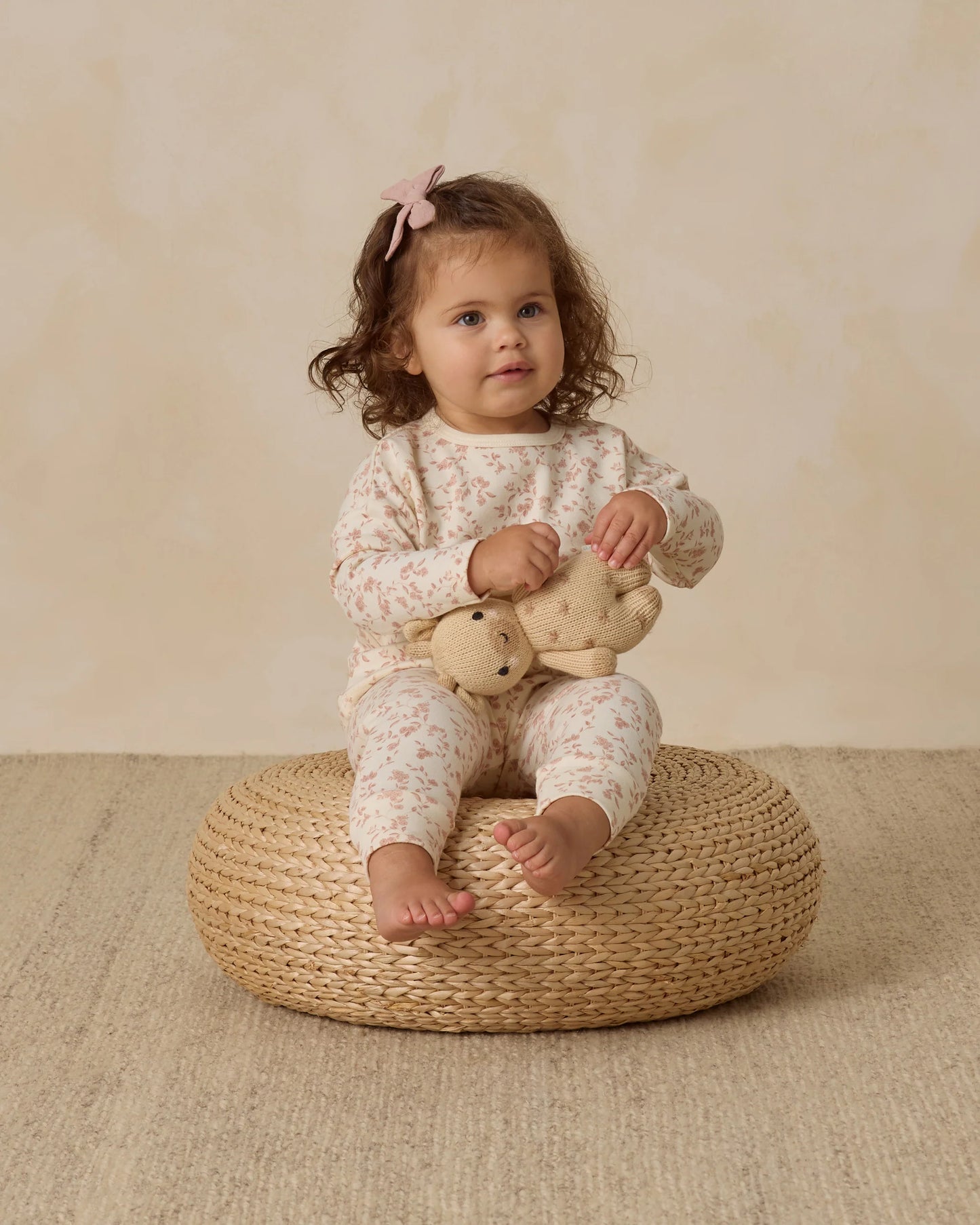 Quincy Mae Long Sleeve Tee + Drawstring Pant, French Garden