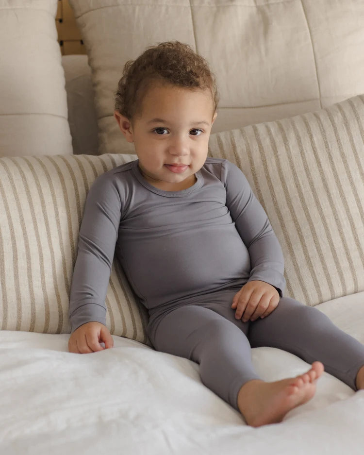 Quincy Mae Bamboo Pajama Set, Slate