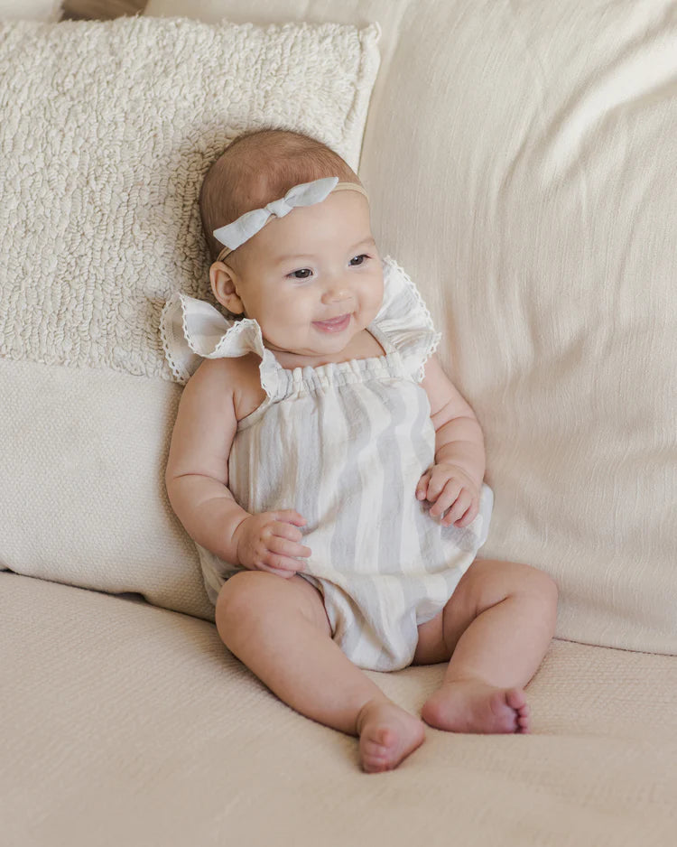 Quincy Mae Bonnie Romper, Sky Stripe