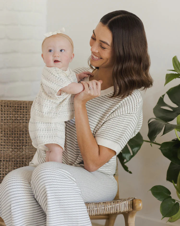 Quincy Mae Relaxed Summer Knit Set, Ivory