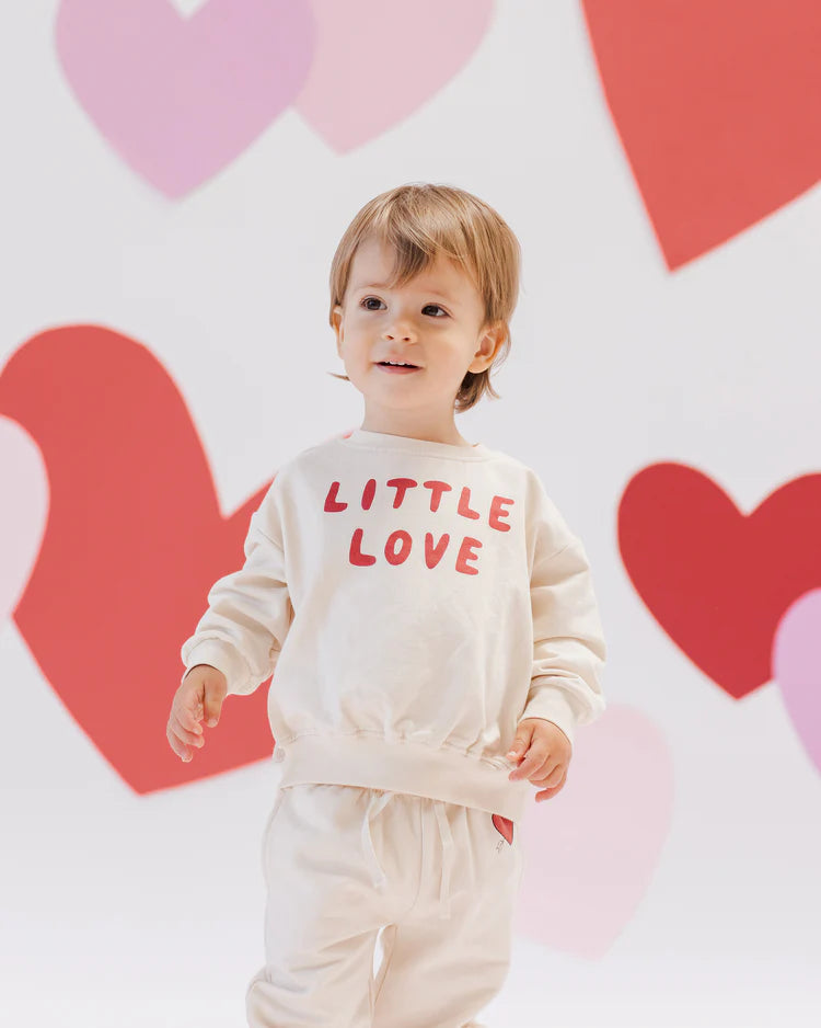 Quincy Mae Relaxed Fleece Sweatshirt, Little Love