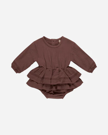 Quincy Mae Rosie Romper, Plum