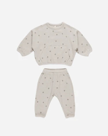 Quincy Mae Waffle Slouch Set, Stars