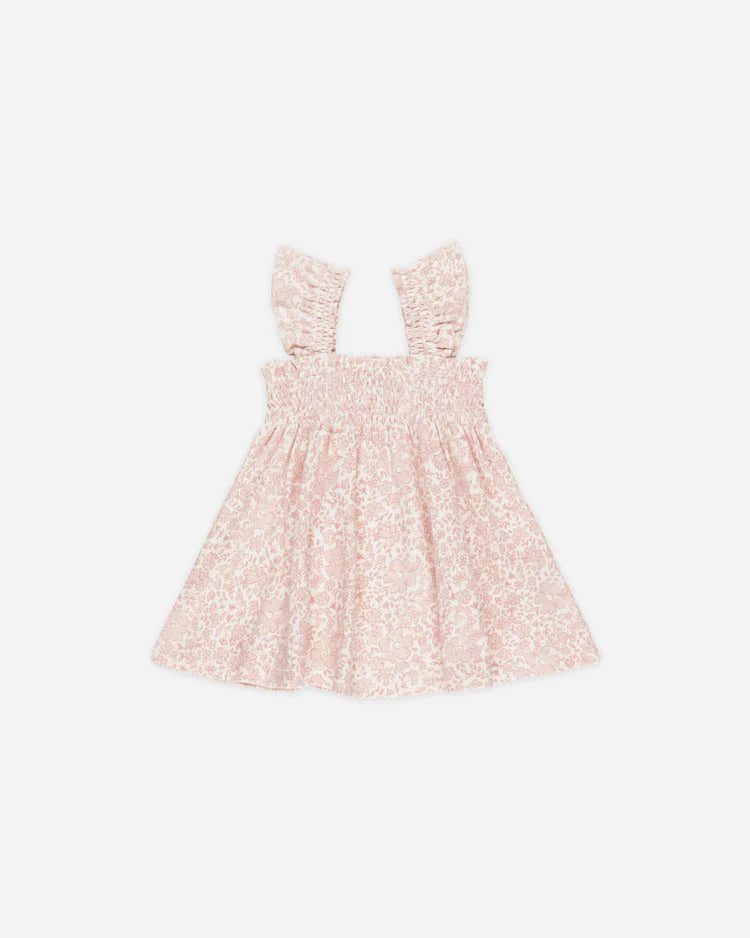 Quincy Mae Smocked Jersey Dress, Pink Blossom