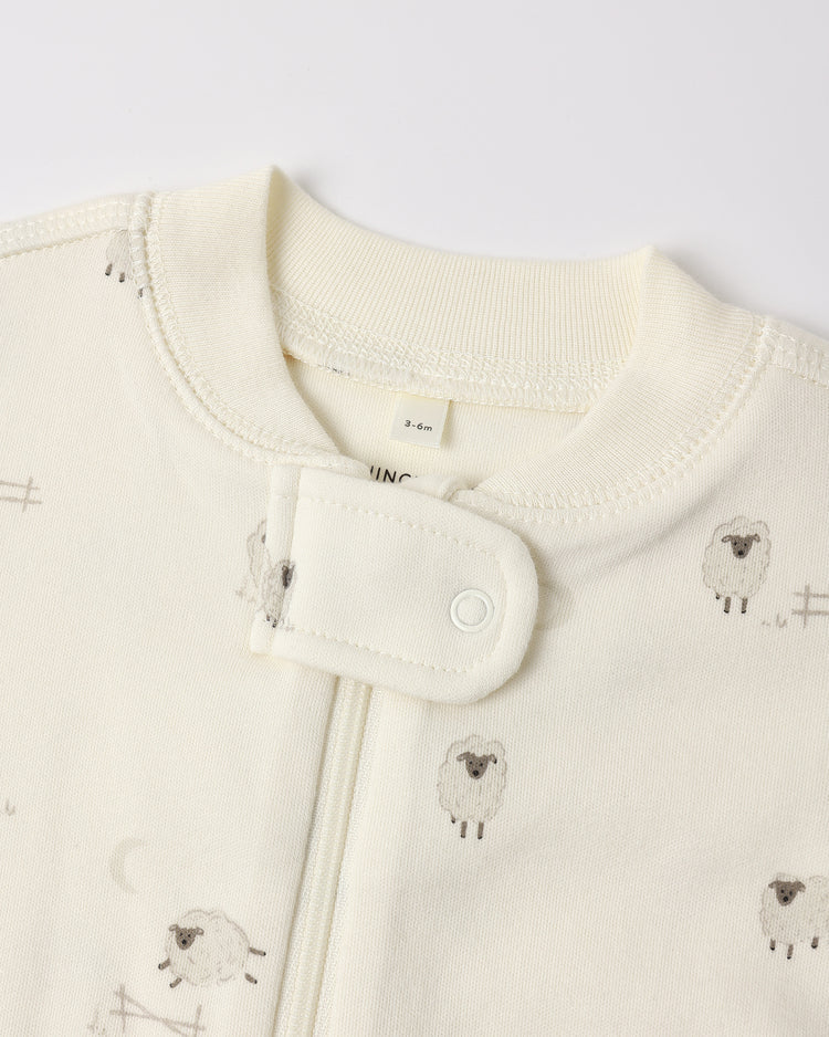 Quincy Mae Zip Long Sleeve Sleeper Footie, Sheep